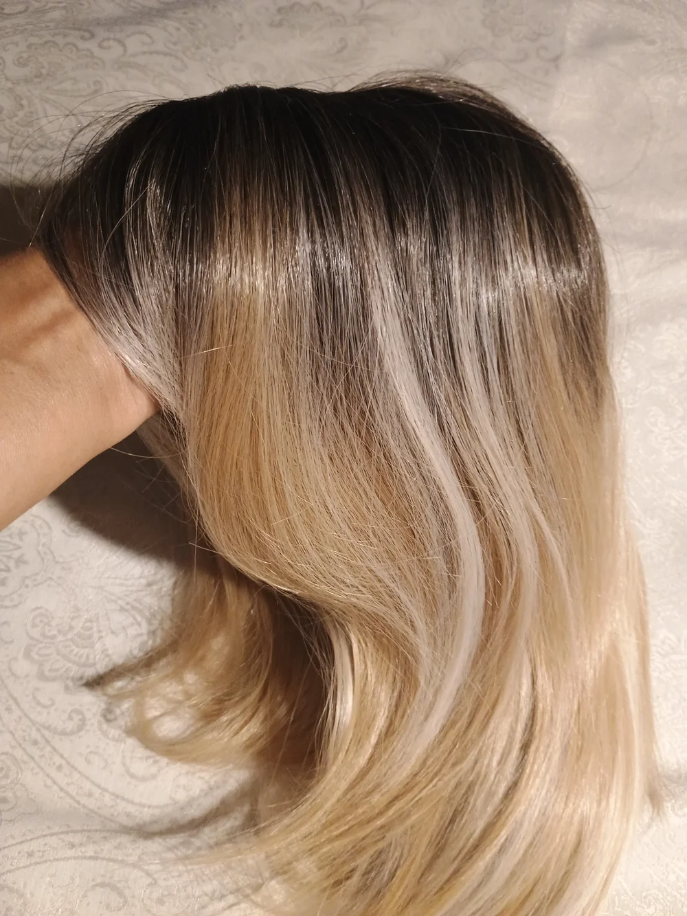 Lux Layered Ombre Bob Wig - Dark Root to Blonde